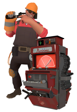 The Engineer with a fully upgraded Dispenser.